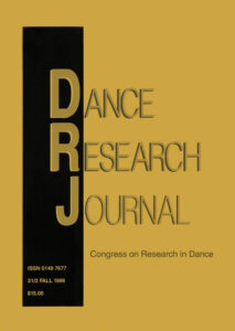 COVER Dance Research Journal 31/2 Fall 1999