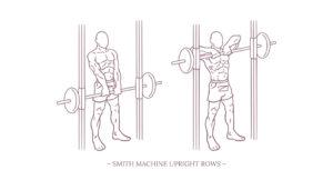 Smith Machine Upright Rows Illustration