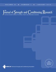 Journal of Strength and Conditioning Research Cover